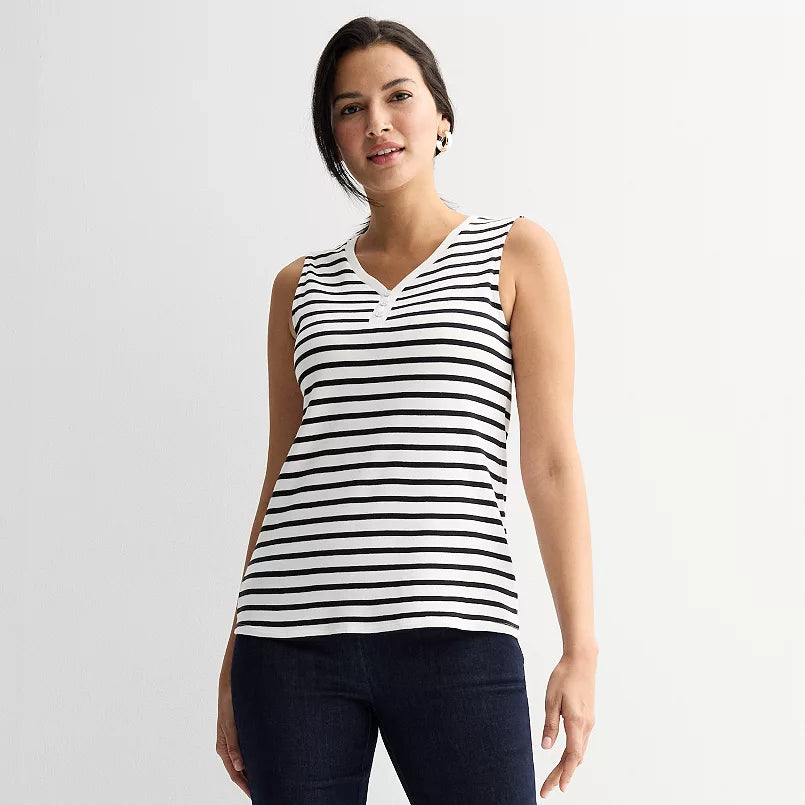 Women's Croft & Barrow® V-Neck Tank Top